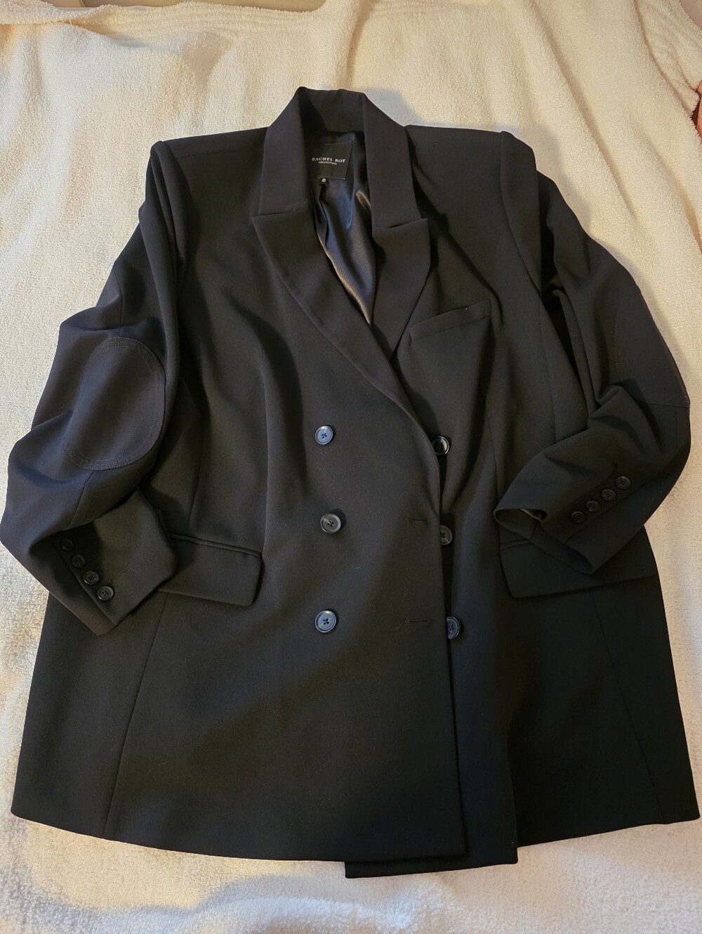 Rachel Roy Collection Black Double-Breasted Blazer 3X